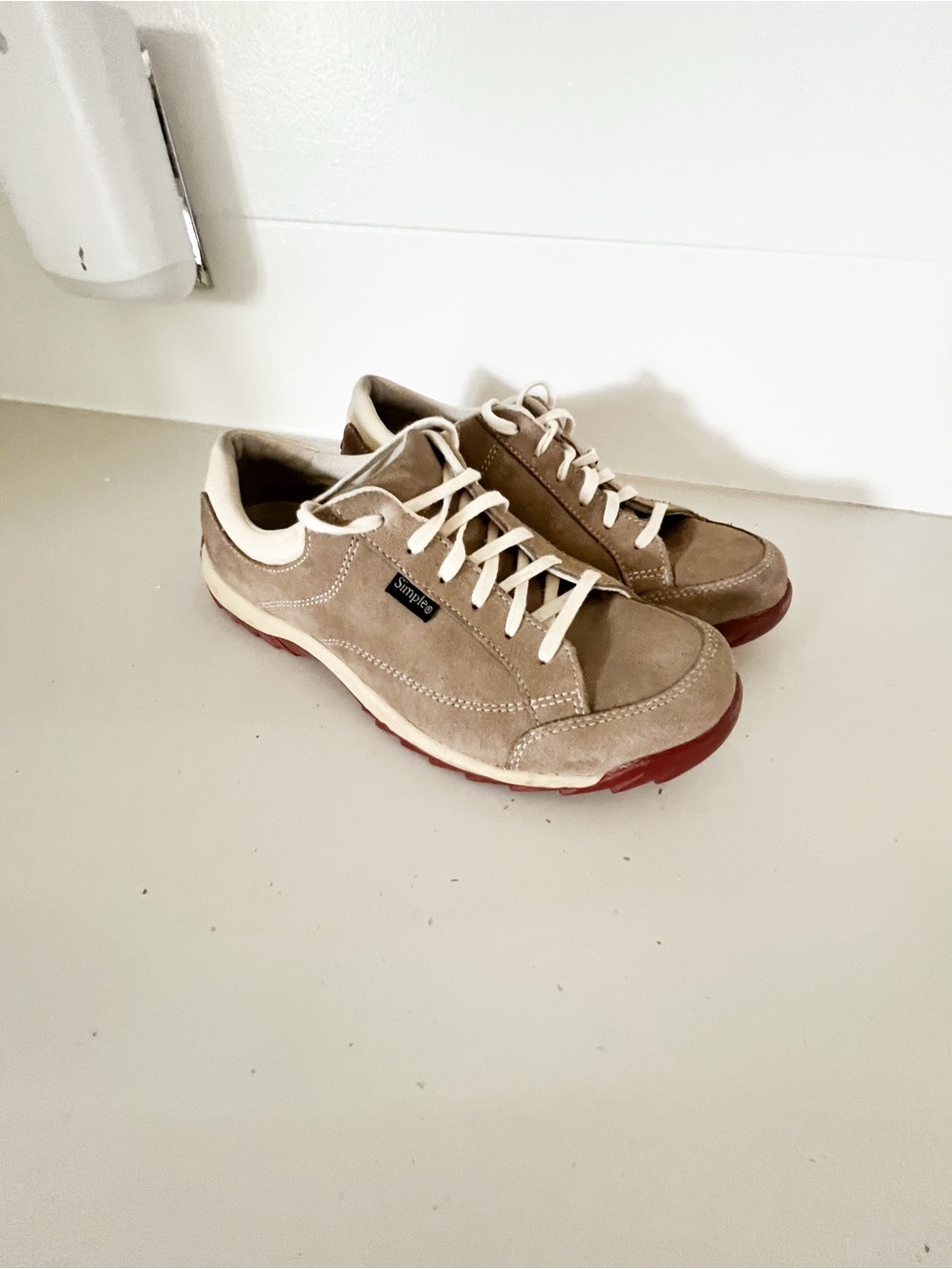 Simple Taupe Suede Sneakers with women’s 8
